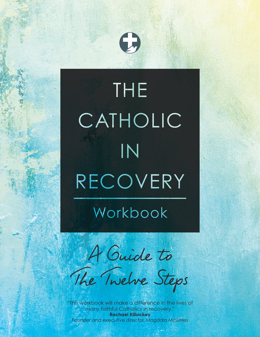 9781646801787.jpg,Book cover for The Catholic in Recovery Workbook,Book cover of The Catholic in Recovery Workbook: A Guide to the Twelve Steps by Catholics in Recovery